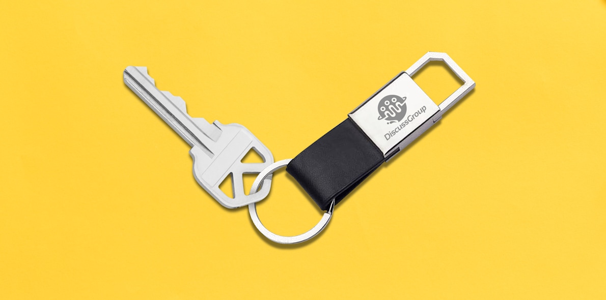 Silver Hook Loop Engraved Keychains VistaPrint